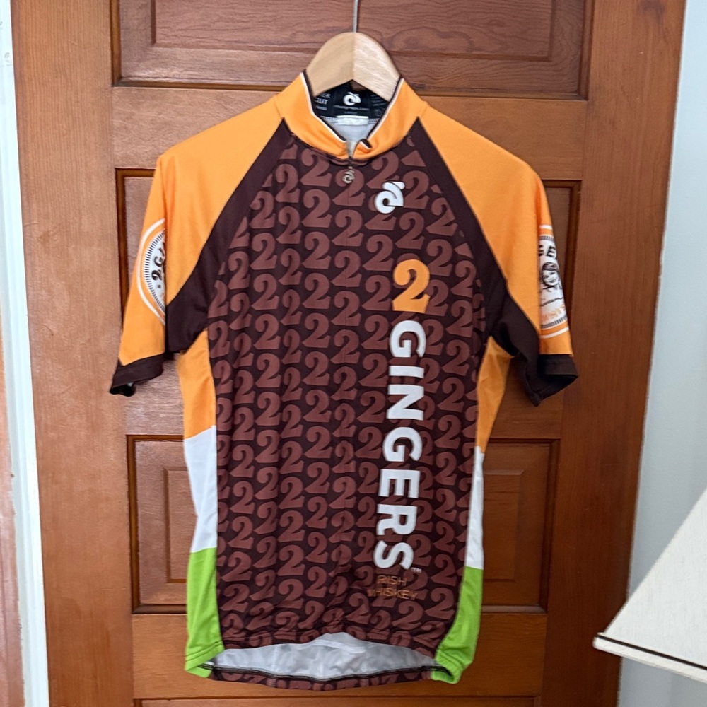 2 Gingers Men's Cycling Jersey - Orange and Brown